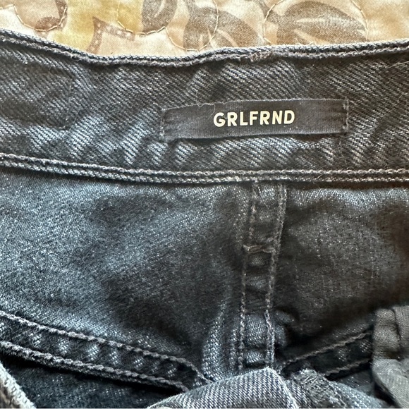 Revolve GRLFRND Black Karolina High-Rise Skinny Jean Raw Hem 26 - Picture 7 of 10